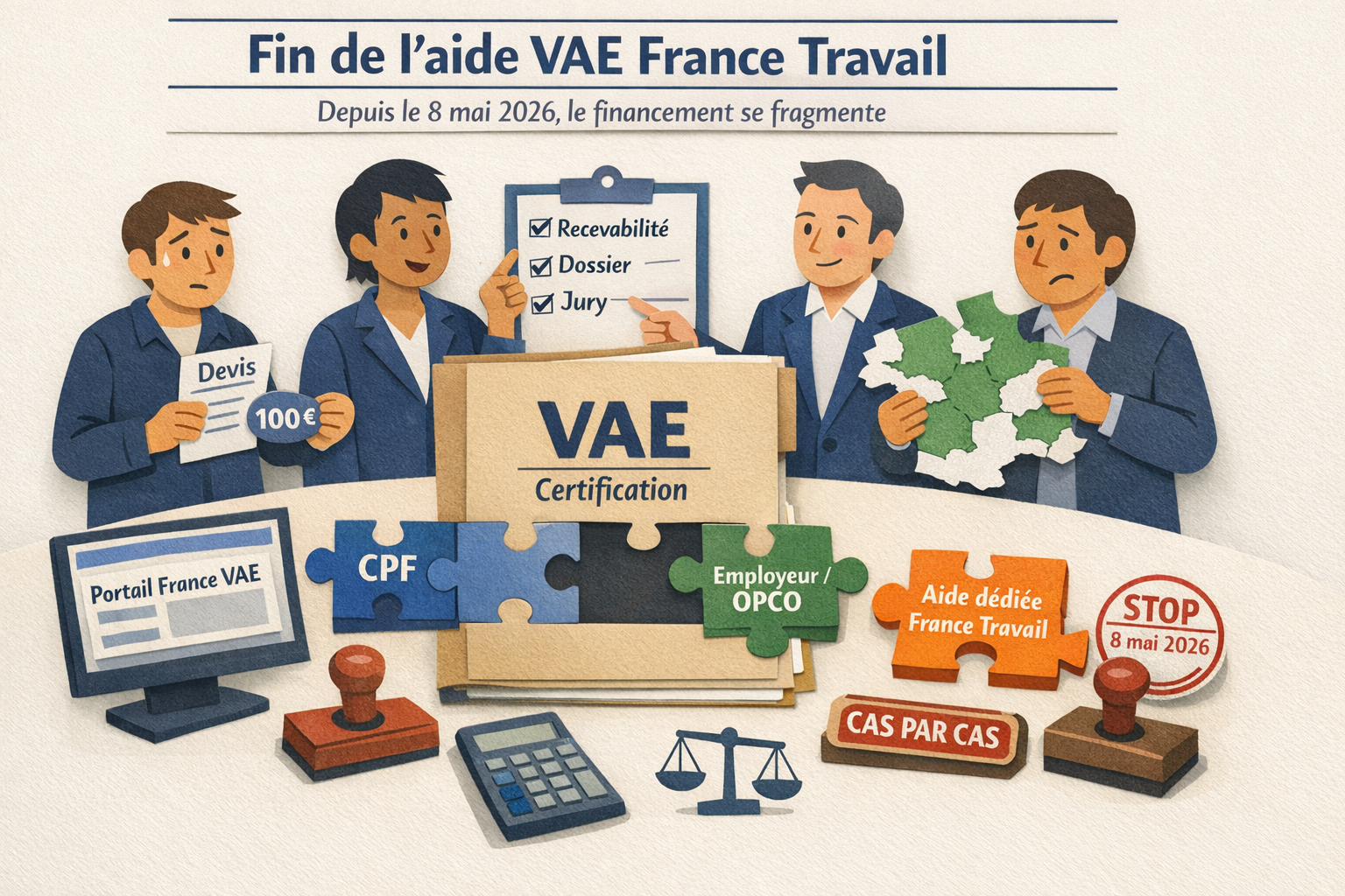VAE : depuis le 8 mai 2026, la fin de l’aide France Travail fragilise un financement déjà morcelé